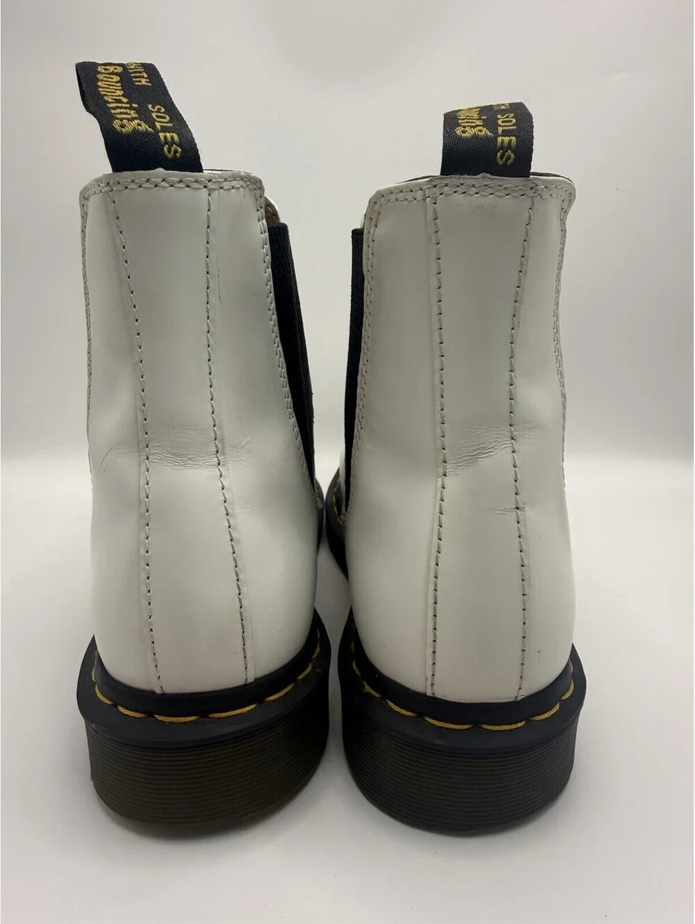 Dr Martens Chelsea Boots 2976 Women's Size 10 White Leather Men's 9